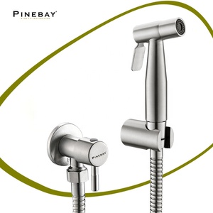 PINEBAY 304 из нержавеющей стали Матовый никель для ванной комнаты мусульманский душ ручной набор биде с насадкой для шланга для биде - Product Image 1