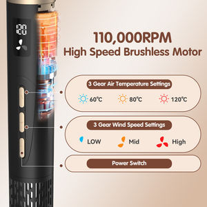 Secador de Pelo 8 en 1, Secado en un Solo Paso, 1500W de Alta Velocidad, Multi-Estilizador con Iones Negativos, Cepillo de Aire Frío y Caliente para Salón - Product Image 2