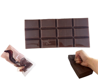 Jouet Squishy Barre de Chocolat Ultra Doux Autre Matière Rebond Lent Jouet à Presser Ressemblant à une Gourmandise Anti-Stress Fidget Toy Unisexe 14