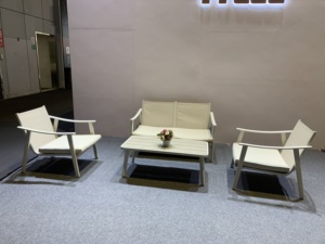 Wholesale Modern Two Seat Outdoor Aluminum Sofa Set with Waterproof <strong>Cushions</strong> and PE Wicker Rattan <strong>Garden</strong> <strong>Furniture</strong> - Product Image 5