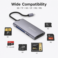Lector de Tarjetas Tipo C 6 en 1, el Más Económico de Fábrica, Lector de Tarjetas TF, USB Tipo C Inteligente y Lector de Tarjetas Sim SD OTG para Teléfono Móvil