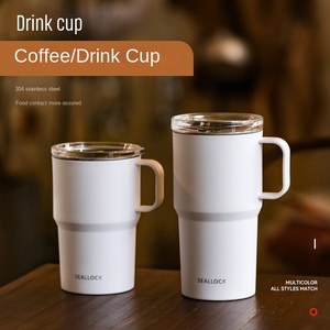 304 gobelet Portable en acier inoxydable épaissi valeur de couleur élevée maille de conservation de la chaleur pour café thé noir eau couvercle de tasse noire - Product Image 4