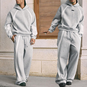 Set Felpa con Zip Unisex all'Ingrosso, Tuta in Pile Tecnico, Tuta Invernale Calda in Cotone per <span class=keywords><strong>Uomo</strong></span>, Set Felpe di Alta Qualità - Product Image 1