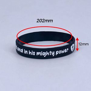 Religious Belief Cross Pattern Bible Inspirational Silicone Wristband Holiday Party Rubber <b>Bracelet</b> - Product Image 3