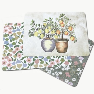 Cấp thực phẩm tùy chỉnh in hoa đầy màu sắc không thấm nước PP nhựa trẻ em bảng placemats cho bàn ăn - Product Image 1