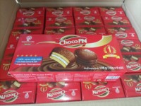 Biscuits classiques en forme de guimauve, en vrac, OEM Vietnam, CHOCO PN, 108g, gâteau enrobé de chocolat, 6 pièces par sachet, boîte, durée de conservation de 12 mois