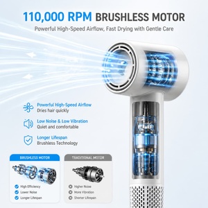 ไดร์เป่าผม Torlin 110,000 1500W รุ่น Universal Salon Blower Dryer น้ำหนักเบา พกพาสะดวก พร้อมฟังก์ชั่น Cool Shot 2 ระดับความเร็ว หน้าจอ LCD ไดร์เป่าผม <span class=keywords><strong>Ai</strong></span> - Product Image 3