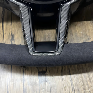 Volante Deportivo Mejorado CS Track de Fibra de Carbono y Gamuza Compatible con <span class=keywords><strong>BMW</strong></span> Serie 12345678 X 1234567 Serie F/Serie G M1 M2 - Product Image 6