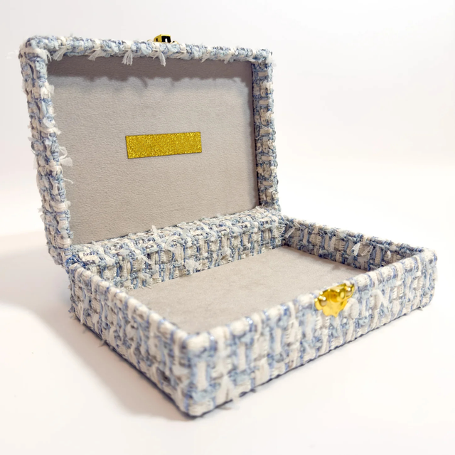 Stylish Decorative Storage Boxes Glasses case Sunglasses case Tweed Packaging Luxury Women's Accessories Trinket Gift Box