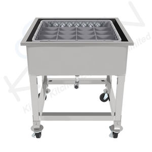 Carrito de Transporte de Acero Inoxidable Comercial para Platos Esterilizados - Carro de Entrega para Escurridor de Platos de Cocina - Product Image 1