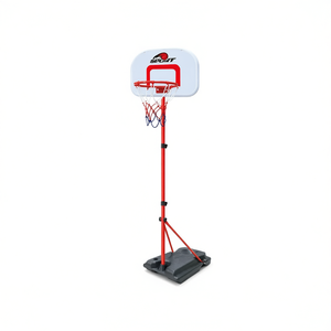 Plastic Hoops <b>Basketball</b> Stand 162Cm Indoor Use with PE <b>Backboard</b> Ball and Pump - Product Image 2