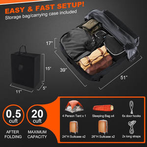 Échantillon gratuit Sac de toit de voiture sur mesure grande capacité en PVC robuste 500D bâche PVC porte-bagages de toit de voiture avec sangles renforcées - Product Image 3