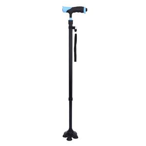 Aluminum Alloy Walking <b>Stick</b> With Led <b>Light</b> 3 Joint Adjustable Height For Elderly And Disabled Lightweight Support Aid - Product Image 5
