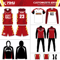 Set Rompi Basket Pria Custom, Terbuat dari 100% Poliester, Bernapas dan Cepat Kering, Cocok untuk Pakaian Latihan Tim