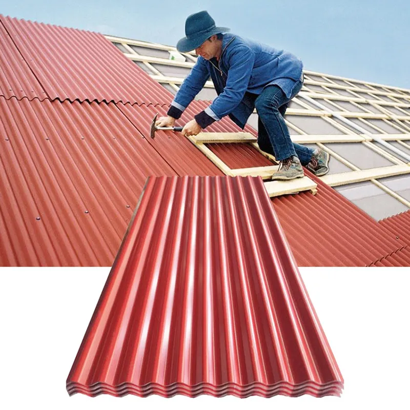 亜鉛メッキ鋼タイルゼブラ鋼製波形鋼鉄屋根シート塗装済み