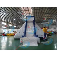 Toboggan aquatique gonflable personnalisé en gros, grande structure de jeu flottante pour piscine, lac, complexe hôtelier