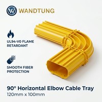 Goulotte optique industrielle ignifuge en PVC ABS jaune pour la pose de câbles