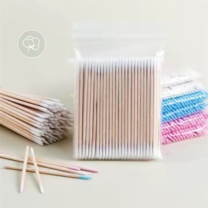 100 cotons-tiges jetables en bambou avec bâtonnets en papier, mini-embouts, taille personnalisée, pour démaquillage et beauté - Product Image 5