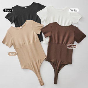 Body modellante a perizoma senza cuciture per <span class=keywords><strong>donna</strong></span>, effetto lifting glutei, alta elasticità, per figure curvy. - Product Image 1