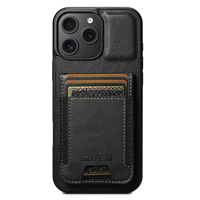 Étui de téléphone SUTENI pour iPhone 18 Pro Max avec porte-cartes, bande élastique, texture lisse, support en similicuir de luxe, compatible avec les modèles 17, 16 Plus, 15, 14, 13, 12
