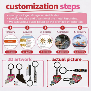 Llaveros Nuevos de Fábrica Diseño Personalizado Anilla de Metal Oro y Plata Dijes para Llaves Lindos Corazón Rosa Fruta Animal Esmalte Logo Cadenas para Llaves - Product Image 2
