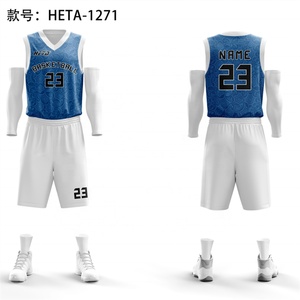 Uniforme de Baloncesto Personalizado de Poliéster con Nuevo Diseño Reversible, Conjunto de Uniforme de Baloncesto de Malla de Secado Rápido - Product Image 5
