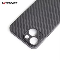 Vente en gros d'usine, étui de téléphone en fibre de carbone PP, Twinscase iphone, étuis de téléphone souples au toucher