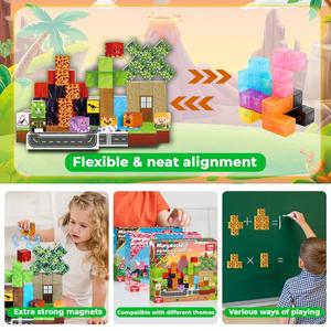 ערכת קוביות בנייה מגנטיות מפלסטיק חדשות לשנת <span class=keywords><strong>2026</strong></span> - צעצוע חינוכי בהתאמה אישית, רב מכר, מכירה ישירה מהמפעל - Product Image 4