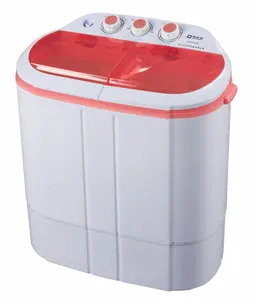 Mesin cuci rumah tangga barel ganda, Mesin cuci bak ganda portabel mini mesin cuci semi otomatis dengan pengering
