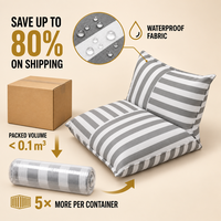 Fauteuil de relaxation géant pour l'extérieur, emballé sous vide, pour piscine, patio, jardin, terrasse, balcon, maison