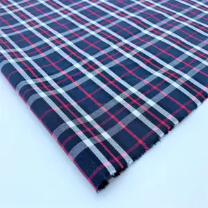 GF Fabrics Wholesale Shirting Fabric Textile Low Cost 100 Cotton Tartan Fabric For Casual Shirts For Men