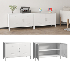 <span class=keywords><strong>Mueble</strong></span> Metálico para Sala de Estar, Aparador, Librería para Dormitorio, Aparador para Comedor, <span class=keywords><strong>Mueble</strong></span> de Almacenamiento de Acero con 2 Puertas - Product Image 3