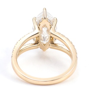 <b>Custom</b> <b>Rings</b> Fashion Jewelry <b>Rings</b> Women Solid Gold Moissanite 14k Gold Moissanite <b>Ring</b> Marquise Cut Jewelry for Women Gift - Product Image 4