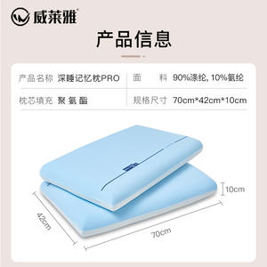 <span class=keywords><strong>Oreiller</strong></span> ergonomique en mousse à mémoire de forme de haute qualité pour le voyage et le sommeil - Product Image 6