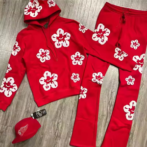 Top Quality 100% Cotton Heavyweight Puff Printing <b>Men's</b> Hoodies Sweatshirts Streetwear Tracksuits <b>Pullover</b> Hoodie for <b>Men</b> - Product Image 1