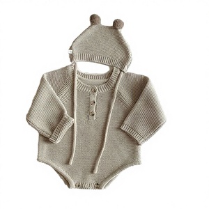 Ropa Infantil Estilo Coreano Lemriure, Mono de Punto 100% Algodón, 220g, Casual, Otoñal, Unisex, con Cierre de Botones - Product Image 3