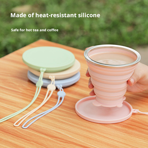Tazza d'Acqua Pieghevole in Silicone, Colore Caramella, Portatile per Viaggi, Campeggio all'Aperto, Riutilizzabile - Product Image 3