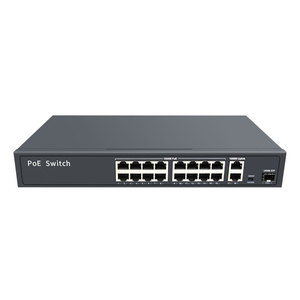 Intelligent Metal 19-Port Gigabit <b>Ethernet</b> POE <b>Switch</b> 10/100/1000Mbps IEEE802.3af/at Unmanaged Network <b>Switch</b> 38Gbps VLAN - Product Image 1