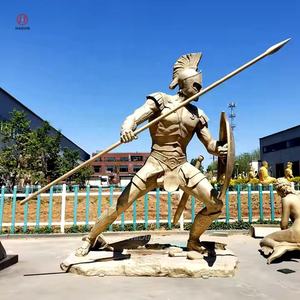 Artisanat en métal fait main personnalisé Figure Sculpture Bronze Laiton Soldat romain Statues à <span class=keywords><strong>vendre</strong></span> - Product Image 2