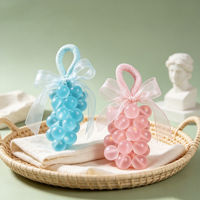 Savon artisanal en forme de grappe de raisin, parfumé, couleur personnalisée OEM, emballage en boîte cadeau en gros