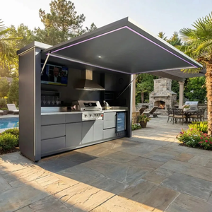 Ensemble de <span class=keywords><strong>cuisine</strong></span> extérieure pour barbecue, cuisines extérieures Kamado avec grill, ensemble complet refermable et sécurisé - Product Image 1