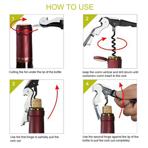 Tire-bouchon multifonction avec logo personnalisé, ouvre-bouteille à vin en acier inoxydable, ouvre-bouteille à vin professionnel, ouvre-bouteille à bière pour la cuisine - Product Image 4