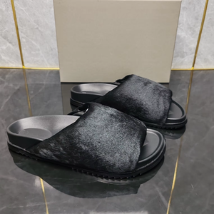 Sandalias de Hombre Casuales Retro de Pelo de Caballo Negro, Ligeras, con Plataforma, de Lujo, Antideslizantes - Product Image 1