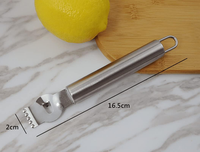 Râpe à citron en acier inoxydable avec couteau à cannelures, outil à éplucher les agrumes et les fruits