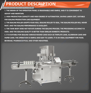 เครื่องปิดผนึกกระป๋องและเครื่องดื่มไฟฟ้าอัตโนมัติพร้อมการควบคุม PLC - Product Image 6