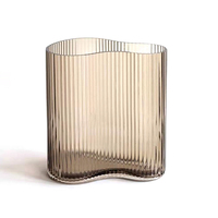 Lalique ELYSEE Style Français Cristal Coloré Décor À La Maison Cristal Irrégulier Vase Clair noir transparent bleu ciel Europe Couleur