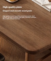 Table à manger en bois massif de style italien avec 4 chaises de 18mm d'épaisseur pour table 45 coins arrondis pour restaurant à domicile