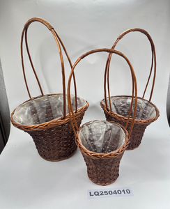 Panier-cadeau en osier tressé à la main en gros - Style d'art populaire Décoration de la maison Panier de rangement pour cadeaux de vacances - Product Image 1