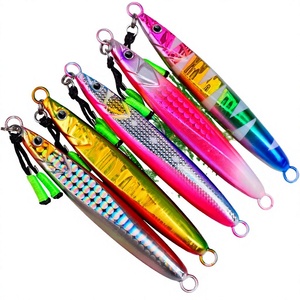 Leurre de pêche en mer profonde à longue portée de 80g, jig métallique imprimé avec double hameçon pour le maquereau géant - Product Image 2