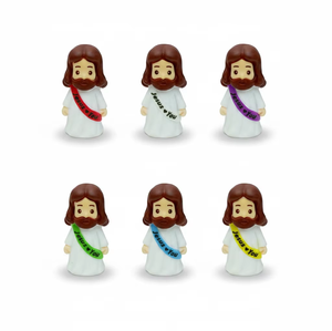 Nueva Llegada, Venta Caliente, Adorno de Escritorio con Lazo Colorido con la Frase 'Jesús Te Ama', Miniaturas de Resina de Jesús, Adornos para Regalo Religioso - Product Image 1